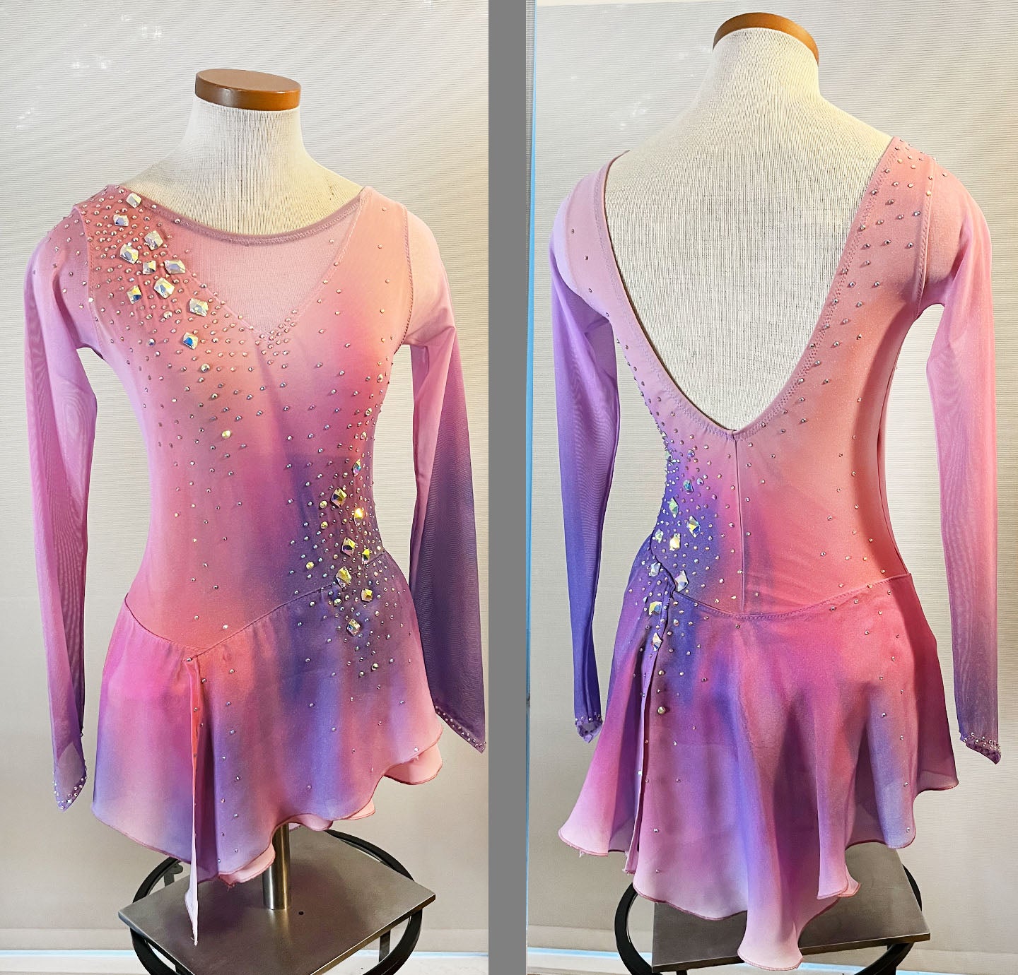 strapless open back dress Mondor Born To Skate Glitter Figure Skating Dress 2723 – FreeStyle Dancewear main image 0